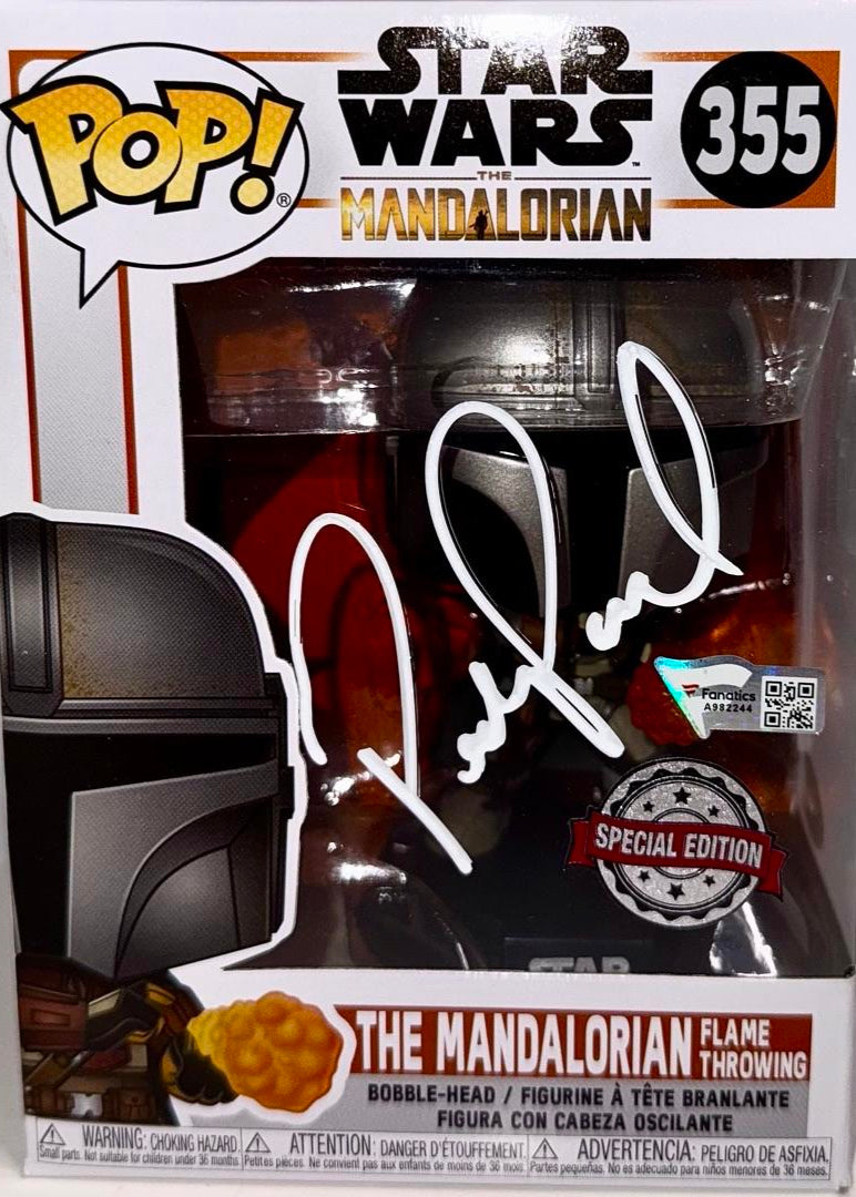 Star Wars The Mandalorian figurine packaging with 'Pop!' branding